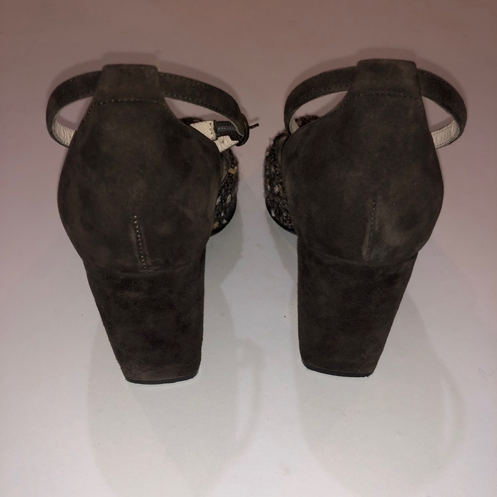 Robert Clergerie Suede & Boucle D'Orsay Pumps - Picture 5 of 5